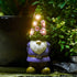 Solar Garden Outdoor Statues Turtle with Succulent 7 LED Lights